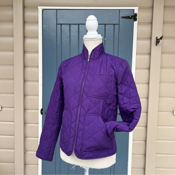Ralph Lauren Purple Quilted Jacket Women’s Size MP - Picture 2 of 8
